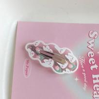 Tender Pink Tulip Rabbit Hair Clips: Cute, Girlish Cartoon Style for Students - Perfect for Bangs gray