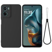 Phonecase for Motorola Moto G05 / E15 Solid Color Liquid Silicone Dropproof Full Coverage Phone Case only case&for Motorola Moto G05 / E15&Wooden Box juoda
