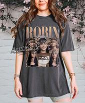 Robin Arellano Shirt, Vintage Horror Movie Fan Tee L black