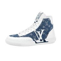 LOUIS VUITTON Charlie High Top Denim Monogram White 1AA47F 43 gray