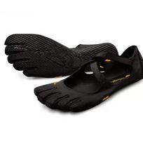 V-Soul FiveFingers Barefoot Style Indoor Fitness Shoes Women Breathable Cotton Upper Rubber Sole 36 black