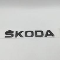 1 vnt. 3D ABS aukštos kokybės sidabrinis/juodas automobiliui raidės emblema Galinė bagažinės dangčio lipdukai ženklelis lipdukas Lipdukas stilius Skoda gray