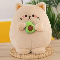 New cat doll avocado doll cute kitten plush toy girl gift grab machine doll 25cm（0.14kg） ruda