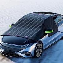 Magnetinis automobilio sniego uždangalas|Priekinio stiklo apsauga nuo šalčio su pilna šoninių langų apsauga, Oksfordo audinys, Atsparus šalčiui automobilio uždangalas, Transporto priemonės apsauga nuo šalčio 102.36 x 45.28 inches gray
