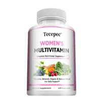 Women Multivitamin Dietary Supplement, With Vitamins, Phosphorus, 120 Capsules Per Bottle 120 Capsules white