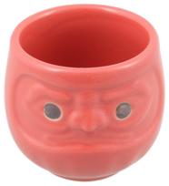 Mino keramikos Daruma raudona sake taurė K10190, red