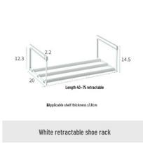 Retractable Entryway & Bathroom Shoe Storage Rack 40cm white
