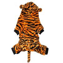 Storas koralinis vilnos tigro kostiumas šuniui, megztinio tipo kostiumas, augintinio Helovino cosplay kostiumas, teminės vakarėlio apranga, nuotraukų kostiumas S black