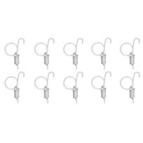 20PCS Cage Door Spring Hook Metal Finger Spring Latch Hook for Fixing Rabbit Pet Cage Door Farming Equipment Type 2 white
