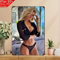Retro Pinup Merginos Metalo Ženklas 8x12 Colių Seksuali Moteris Juodos Kojinės Vintažinis Plakatas Namų Baro Biuro Dekoras 20x30cm black