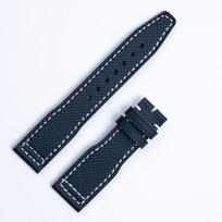 20mm 21mm 22mm Watchband For IWC Strap Big Pilot Spitfire TOP GUN Watch Band Carbon Fibre  Nylon Bracelet Watch Band 21-18mm&Gold Pin Buckle black