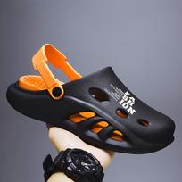 Men's Two-Way Wear Clogs Sandals Breathable Thick Sole EVA Garden Shoes Casual Summer Slippers for Outdoor Beach 40 oranžinė
