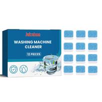 Jakehoe Washing machine cleaning tablets Washing machine tank quick cleaning tablets for odor removal, dirt removal, and deodorization 12pcs blue