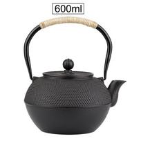 Japoniškas ketaus arbatinukas su nerūdijančio plieno sieteliu Oolong arbatos virinimui Virdulys 600/900/1200ML dydžių black