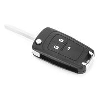 3 mygtukų sulankstomo rakto dėklas Korpuso dangtelio Pakeitimo priedai Tinka Chevrolet Color: Black gray