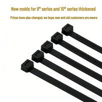 Black & White Self-Locking Nylon Cable Ties - 100 Pieces, Multiple Sizes for Bundling Black; National 3mm*80mm, 100 pieces (Width 2.5mm)