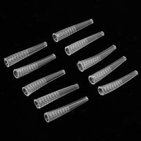 10pcs Tweezers Protective Covers AntiDust NonSlip Eyelashes Grafting Tweezer Tip Cover gray