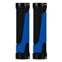 1 Pair Bicycles Grips Rubber Cover Handlebar Grips Cycling Handlebar Ergonomic Handle Cover Non-Slip for Mountain Bikes mėlyna