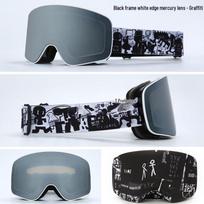 UOSU Kids' Cylindrical OTG Ski Goggles black