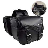 A Pair Motorcycle Saddle Bag Bike Side Storage Fork Tool Pouch Fit For Harley For Dyna For Wide Glide Efi Fxdwg juoda