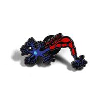Myelin Sheath Enamel Pin: Creative Neuron Brooch for Clothing & Bags black