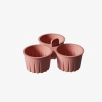 Air Fryer Egg Mold Round Shape Eggs Mold 3 Cavity Non-Stick Silicone Air Fryer Egg Pan Egg Steamer Cooking Mold Fried Egg Tool rožinė