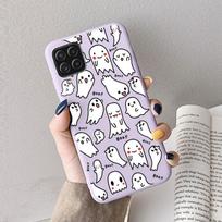 Case For Samsung A12 5G M12 F12 A 12 Cute Heart Flower Back Cover Soft Silicone Matte Protective Funda For Samsung Galaxy A12 5G M12 or F12 white