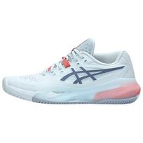 Asics Gel-Resolution X Clay Comfortable Durable Supportive Low-Top Tennis Shoes Women sneaker Blue Pink 1042A277-401 37 white