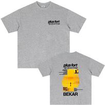 Rapper Bekar Plus Fort Album Graphic Tshirt Men Women Hip Hop Fashion Pop Music T-shirt Unsiex High Quality Soft Cotton T Shirts 4XL gray