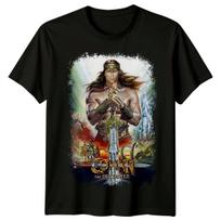 Konanas Naikinėtojas (1984 m) Filmo plakato įkvėpti marškinėliai Retro marškinėliai Unisex 2XL gray