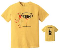 Mudhoney Los Playboys Mens T-shirt - Mud honey 2 Sided Band Tee M yellow