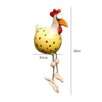 Ceramic Chicken Hilde Garden Decoration Animal Figure Garden Plug Pottery Figurines Handcraft Landscape Ornament Miniatures beige