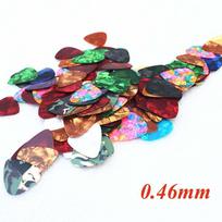 30pcs 0.46mm 0.71mm 0.96mm Gifts Shrapnel Acoustic Guitar Picks Electric Plectrums Celluloid Ukulele 0.46mm black