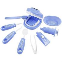 9PCS Kids Dental Simulation Toy Set Plastic Medical Brushing Game Educational Teeth Hygiene Learning Teaching Aid Toys Toddlers white