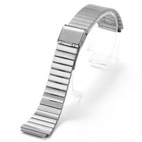 18mm 20mm nerūdijančio plieno laikrodžio apyrankė Casio F91W A158/A159/A168/A169/B650 AE1200/1300 laikrodžiams, vintažinė metalinė juosta, itin plona apyrankė 18mm sidabras