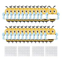 Skelbimų lentos kamanės iškarpos, popierinės bitės formos vardo kortelės, studentų vardo lentelės klasės spintelėms, stalams 24PCS yellow