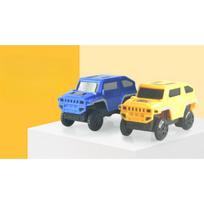 Magic Night Light DIY Boy And Girls Assembled Building Blocks Of Children's Toys Electric Rail Car yellow