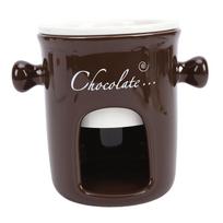 Chocolate Melting Cup Multifunctional Stylish Ceramic Fondue Mug with Fork for Ice Cream Cheese gray