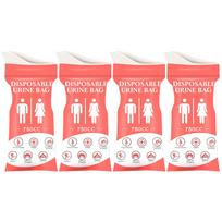 4Pcs Disposable Urinal Bag Outdoor Emergency Urinate Bags 750ml Emergency Pee/Wee Bags Car Pee Bags for Baby Women Men mėlyna