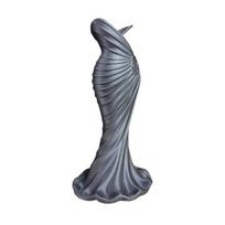 3D Printed Fishtail Dress Vase, Decorative Plastic Flower Vase, Flower Holder Container for Home Office Living Room Table Centerpiece M juoda
