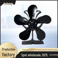 Aluminum Alloy Fireplace Fan & Heatsink Accessory Size 3 black