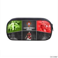 Cristiano Ronaldo Printed Multi-Compartment Pencil Case Kids Students School Supplies Compartmentalized Pencil Case gray