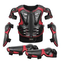 Kids Multi-Sport Protective Gear Set Skiing Roller Skating Cycling Hiking Outdoor Adventures MC1018-Red Set black