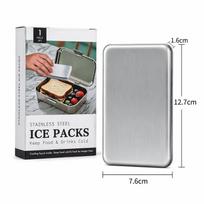 Quick Freeze Reusable Ice Pack 1PC for Stainless Steel Lunch Boxes BPA Free Leakproof Cold Bag for Work Outdoor Camping S gray