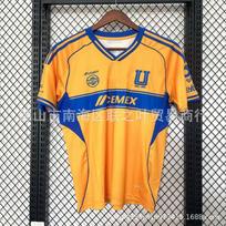 ''-2027 Tigres UANL Soccer Jersey Mens Short Sleeve Match Kit Home Away Third Bamboo Fiber Small orange