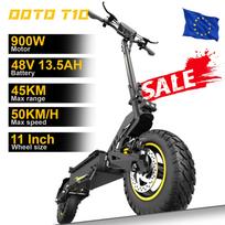 OOTD T10 Electric Scooter 900W Motor Peak Foldable E-Scooter 48V13.5AH Battery 11-Inch Off-road Tire All Terrain EScooter City Commuting Scooter Urban