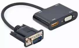 Gembird VGA Male to HDMI Female Adapter - 0.15m Black