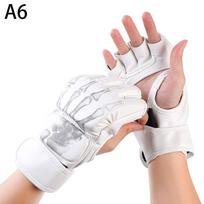 MMA Boxing Gloves for Unisex PU Karate Muay Thai Free Fight MMA Sanda Training Youth Adults Kids Equipment High Quality Practical Daily Use white