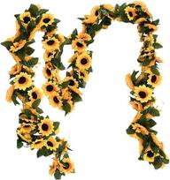 1/3PCS Artificial Flowers Sunflowers Vine Hanging Flowers Wall Festival Rattan Garland Outdoor Wedding Home Table Diy Decoration 1pc orange