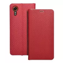 OEM LUNA Book Carbon book type phone case for Samsung Galaxy Xcover 7 (G556) red